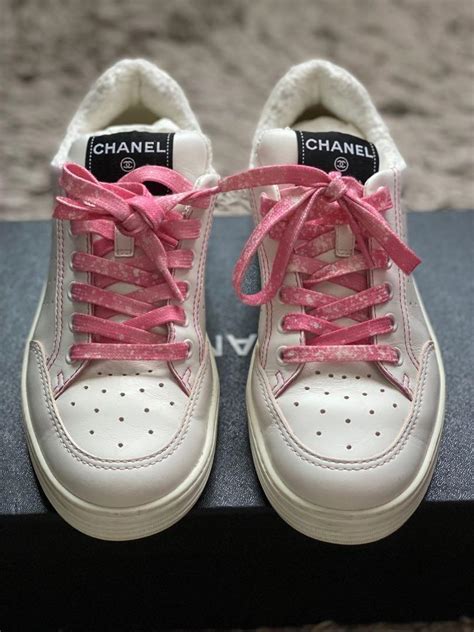 chanel cruise 2022 sneakers|chanel sneakers pink laces.